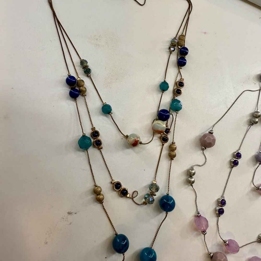 Multi-Color Beaded Necklace Set - Picture 7 of 7
